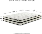 Signature Design by Ashley Queen Size Chime 10 Inch Medium Firm Hybrid Mattress with Cooling Gel Memory Foam for Pressure Relief, Fiberglass Free, Mattress In A Box