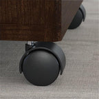 Pemberly Row U-Shaped Desk with Mobile File in Mocha Cherry - Engineered Wood