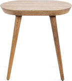 Kate and Laurel Conan Modern Oval Mango Wood Side Table, 22 x 14 x 22, Natural Wood, Mid-Century Capsule End Table with Tapered Dowel Legs for Use as Bedroom Nightstand or Indoor Plant Stand