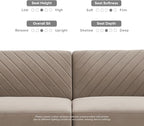 mopio 76.4" Futon Sofa Bed, Couch, Loveseat, Sleeper Sofa, Mid Century Modern Futon Couch, Sofa Cama, Couches for Living Room (Mocha Brown Premium Velvet)