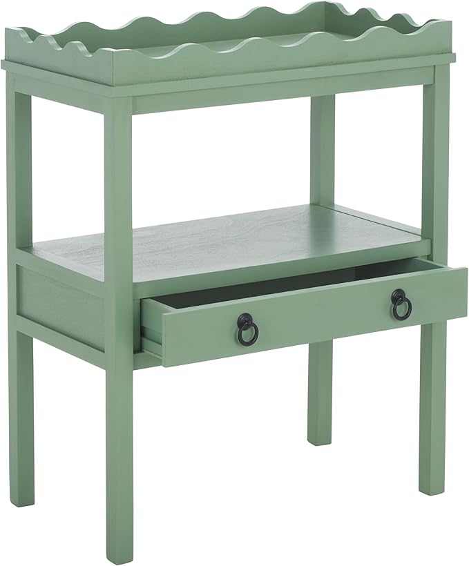SAFAVIEH Home Collection Darlyn Sage Green 1-Drawer Rectangle Accent Table
