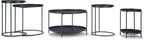 SIMPLIHOME Monet Industrial 32 inch Wide Metal Metal Coffee Table in Black for the Living Room and Family Room