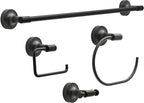 Franklin Brass Voisin (1-Pack) Toilet Paper Holder, Euro Single Post Tissue Roll Wall Mount TP Storage, Matte Black Bathroom Decor, Accessories VOI50-MB