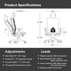 Autonomous ErgoChair Ultra 2 Ergonomic Office Chair Mesh Grey Adjustable Lumbar Support, Rolling Swivel - Home Office Desk Chairs with Headrest & Arms - Ergonomic Desk Chair Comfy for Gaming & Office