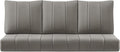 Luxury 24x24x6 Inch Kitty Patio Chair Cushions Set of 3 - Memory Foam Deep Seat Water-Resistant Patio Cushion for Dining Rocking Swivel Chairs Loveseat 3-Seater Sectional Sofa - Grey