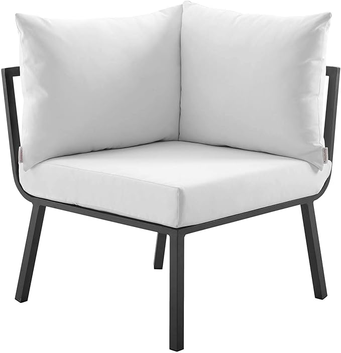 Modway Riverside Outdoor Furniture, 2-Piece Set, Gray White