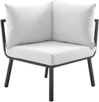 Modway Riverside Outdoor Furniture, 2-Piece Set, Gray White