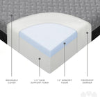 Milliard Dual Sided Premium Tri Folding Mattress, Memory Foam Foldable Mattress with Waterproof Washable Cover + Bonus Eye Mask Included