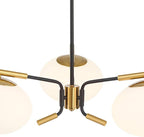 Possini Euro Design Possini Euro Gwynn 26 1/2" Black and Gold 3-Light Modern Chandelier