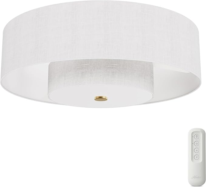 Hunter Fan 30 inch Luxe Gold - Fresh White Indoor Fandelier with Light, Remote, Casual-Style, Ceiling Fans for Living Rooms, bedrooms, Home Offices, Kitchens (Renewed)