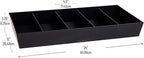 Mind Reader Snack Tray, Countertop Organizer, Snack Tray, Pantry, Breakroom, Kitchen, 24" L x 12" W x 3.25" H, Black
