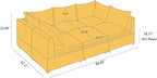 VANOMi Modular Sectional Sofa, 6 Seater Sleeper Sectional Sofa Modular Sectional Couch for Living Room, Sofa Bed-M