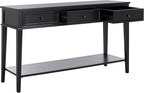 SAFAVIEH Home Collection Manelin Black/Antique Gold 3-Drawer Console Table for Living Room Foyer Bedroom Hallway Entryway Office