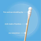 The Humble Co Bamboo Cotton Swabs with Spiral Design, 600 Count - Cotton Buds for Ears, Makeup, Baby Care & Cleaning - Personal Hygiene Essentials & Toiletries - Daily Products for Travel & Home