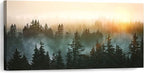 Large Wall Art for Bedroom Living Room Forest Bathed in Sunlight Canvas Print Picture Painting Framed Artwork Wall Decor for Bathroom Modern Room Plants Wall Decorations Size 58x29 Ready to Hang