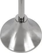 Kate and Laurel Sanzo Modern Pedestal Side Table, 9 x 9 x 23, Silver, Decorative End Table with Sleek Tabletop