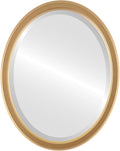 OVALCREST Oval Beveled Wall Mirror for Home Decor - Toronto Style - Gold Spray - 22" x 18"