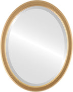 OVALCREST Oval Beveled Wall Mirror for Home Decor - Toronto Style - Gold Spray - 22" x 18"
