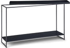 SIMPLIHOME Garner 47 inch Wide Industrial Tray Top Console Table in Black for the Living room Entryway and Bedroom