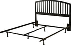 Hillsdale Furniture Carolina Headboard with Rails, Full/Queen, Black
