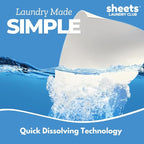 Sheets Laundry Club - Liquidless Laundry Detergent Sheets, 400 Loads - Fresh Linen Scent, Eco-Friendly, Quick-Dissolving Formula, Hypoallergenic, Septic Safe, Plastic-Free Packaging - 200 Sheets