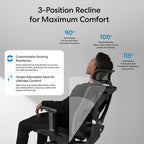 Autonomous ErgoChair Pro Ergonomic Office Chair Mesh Black Adjustable Lumbar Support, Rolling Swivel - Home office Desk Chairs with Wheels and Arms - Ergonomic Desk Chair Comfy for Gaming & Long Hours