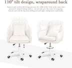 Cute Office Chair Home Computer Chairs Adjustable Task Chairs Modern Office Chair Makeup Chair 360° Swivel Computer Chair Mid Back Chair.