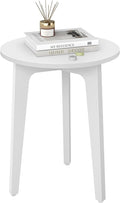 VASAGLE MAEZO Collection - Small Side Table, Round End Table, Nightstand with Tapered Legs, Curved Transitions, for Small Spaces, Living Room, Bedroom, Cloud White ULET237WB01S
