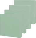 Easy-Going Waterproof Patio Cushion Covers 27x25x5 inch 4 Pack Replacement Non-Slip Outdoor Seat Cushion Slipcover with Zipper. Greyish Green