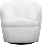 Parker Living Barolo - Snow 100% Italian Leather Swivel Club Chair
