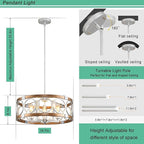 Semi Flush Mount Ceiling Light Fixture Ceiling Mount 6-Light Rustic Farmhouse Chandelier for Dining Room, Light Fixture Ceiling Round Metal Kitchen Light Fixtures Ceiling Mount