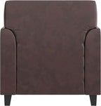 Flash Furniture Hercules Diplomat Series LeatherSoft Upholstered Side Reception Chair, Lobby Chair with Cushions and Flared Arms, Brown