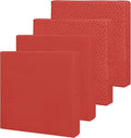 Easy-Going Waterproof Patio Cushion Covers 20x18x4 inch 4 Pack Replacement Non-Slip Outdoor Seat Cushion Slipcover with Zipper. Terra Red