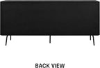 NTC MOSSIC Large Sideboard with 2 Doors and 3 Drawers, Buffet Cabinet with Natural Rattan and Metal Legs, Modern Storage Cabinet for Living Room, and Hallway, Effortless Assembly - Burnt Black