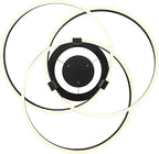 Possini Euro Design McKenna Sanded Black Pendant Lighting 26 1/2" Wide Modern Ribbon Rings Dimmable LED Fixture for Dining Room House Foyer Kitchen Island Entryway Bedroom Living High Ceilings