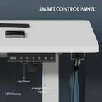 FLEXISPOT One-Piece Electric Standing Desk, 40 x 24 Inches Adjustable Desk with Seamless Desktop, Memory Controller Height Adjustment (White Frame + White Desktop, 2 Packages)