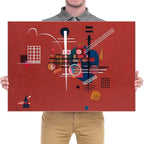 Wieco Art Canvas Prints Dull Red,1927 by Wassily Kandinsky Classic Abstract Art Famous Paintings Reproductions Canvas Wall Art for Living Room Home Decor Wall Decorations