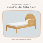Babyletto Bondi Twin Bed for Kids - GREENGUARD Gold Certified - Twin Bed Frames with Arched Headboard - Universal Mattress Fit - No Box Spring Needed, Perfect for Boys/Girls Room & Guest Rooms, Honey