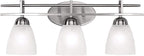 Possini Euro Design Art Deco Modern Wall Mount Light Brushed Nickel Silver Metal Hardwired 23 1/2" Wide 3-Light Fixture Trio Marbleized Glass Shades Decor for Bathroom Vanity Mirror House Home
