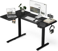 51" Reversiable L-Shaped Electric Standing Desk Adjustable Height Gaming Stand Up Corner Desk Sit Stand Home Office Computer Desk with Splice Board,Black Top