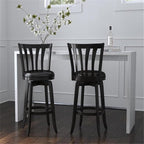 Hillsdale Savana Wood Bar Height Kitchen Stool, 29.5" High, Black