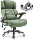 Big and Tall Office Chair 700lbs- Large High Back Executive Computer Desk Chair with 3D Flip-Up Arms, Adjustable Lumbar Support, Extra Wide Plus Size Seat, Heavy Duty Metal Base & Quiet Rubber Wheels