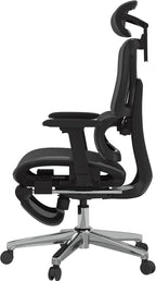 FLEXISPOT ErgoX Premium Ergonomic Office Chair with Footrest- Adjustable 3D Armrests, Dynamic Lumbar Support, Recline & Tilt Function, Mesh Seat, for Home & Office Use,Dark Grey
