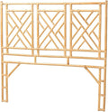 Pemberly Row Bohemian Natural Rattan King Size Standalone Headboard