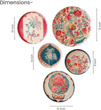 RITUALISTIC Birds of Paradise Iron Wall Art Plates – Set of 5 Decorative Plates | Floral & Nature-Inspired Metal Wall Decor | Wall Hanging for Living Room & Home Aesthetic Accent | Christmas gifts