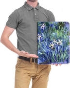 Wieco Art Canvas Print Wall Art Irises by Claude Monet Oil Paintings Reproduction Landscape Pictures Artwork on Canvas Art for Living Room Decorations and Wall Decor