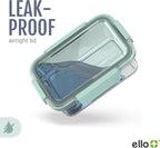 Ello Color Lock 2 Cup 6PC, 3 Pack Glass Meal Prep Sets Leak-Proof Glass Food Storage Containers with Airtight BPA-Free Plastic Lids, Dishwasher, Microwave, and Freezer Safe, Desert Festival