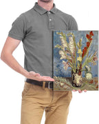 Wieco Art Vase with Gladioli and China Asters by Van Gogh Famous Oil Paintings Reproduction Modern Floral Giclee Canvas Prints Artwork Abstract Flowers Pictures on Canvas Wall Art