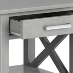 SIMPLIHOME Kitchener SOLID WOOD 21 Inch Wide Square Contemporary End Side Table in Fog Grey, For the Living Room and Bedroom