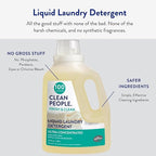 The Clean People Liquid Laundry Detergent - Recyclable Packaging, Stain Fighting - Ultra Concentrated, Laundry Soap - Fresh Scent, 200 Loads